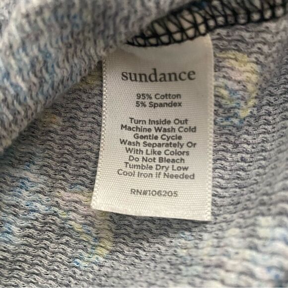 Sundance Homestead Bloom Print Thermal Long Sleeve Top Size Petite Medium - Picture 5 of 6